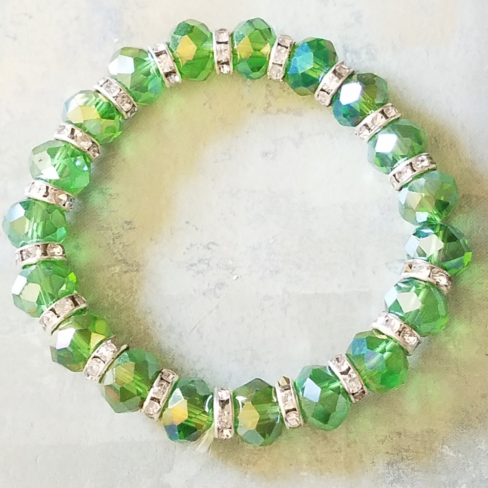 Green crystal bracelet